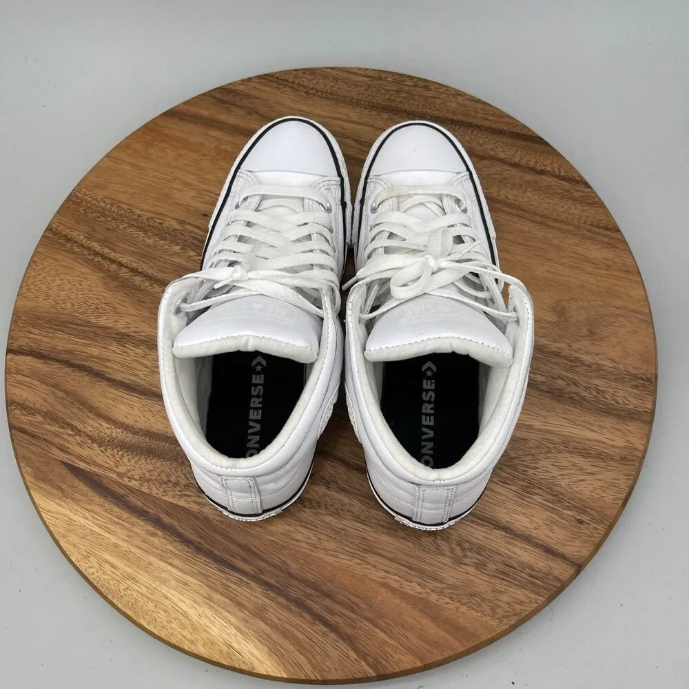 Converse Chuck Taylor All Star High Street Shoes Womens Size 9.5 White Leather